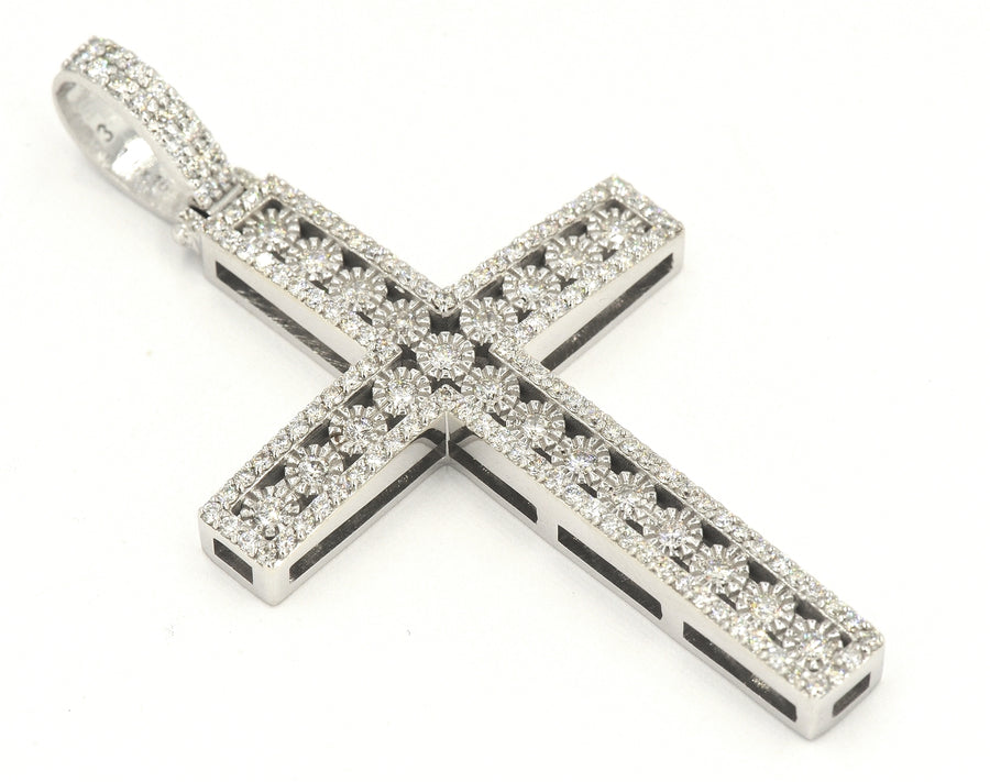 JDTK-H23-237 - Illusion Setting 2.10cttw Diamond Cross 2.6