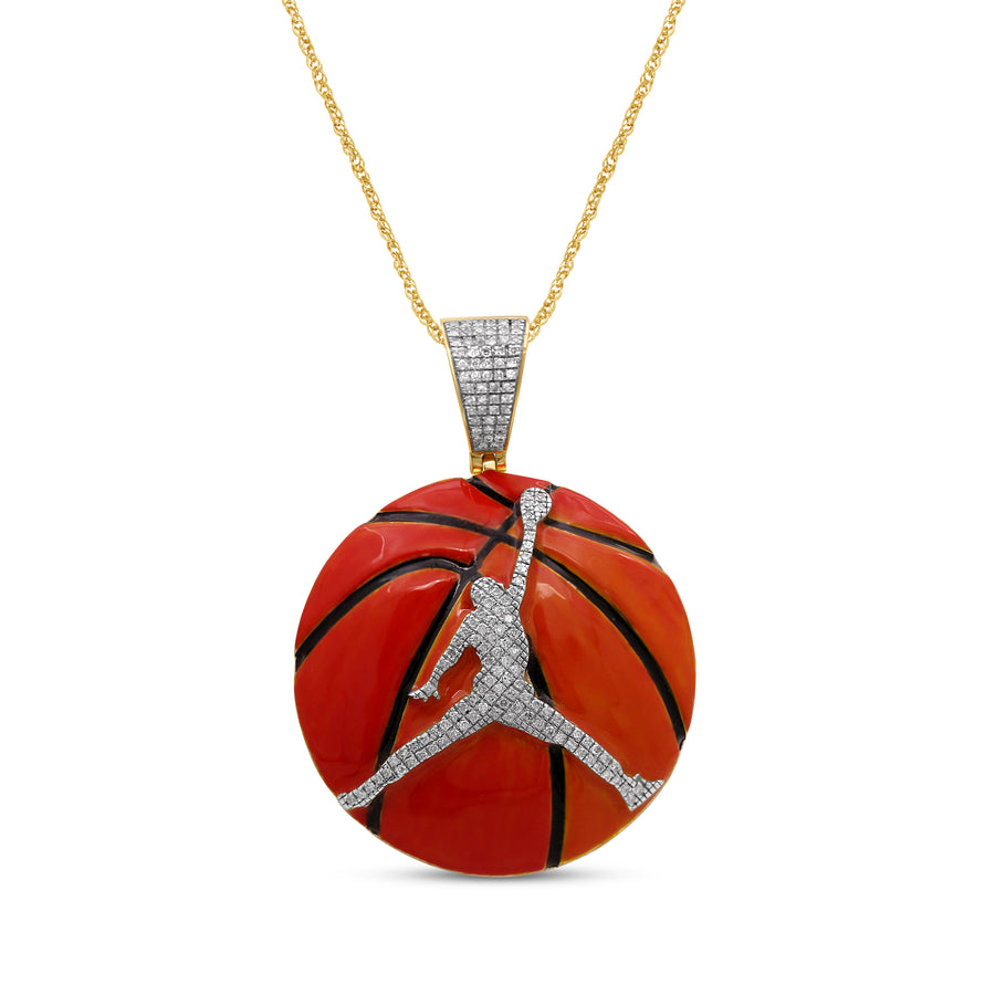 10K 0.38CT D-BASKET BALL SMALL CHARM