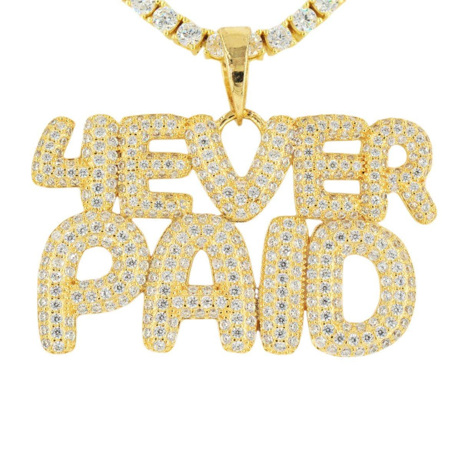 Silver and CZ ‘4EVER PAID’ Chain and Pendant Bundle - Johnny Dang & Co