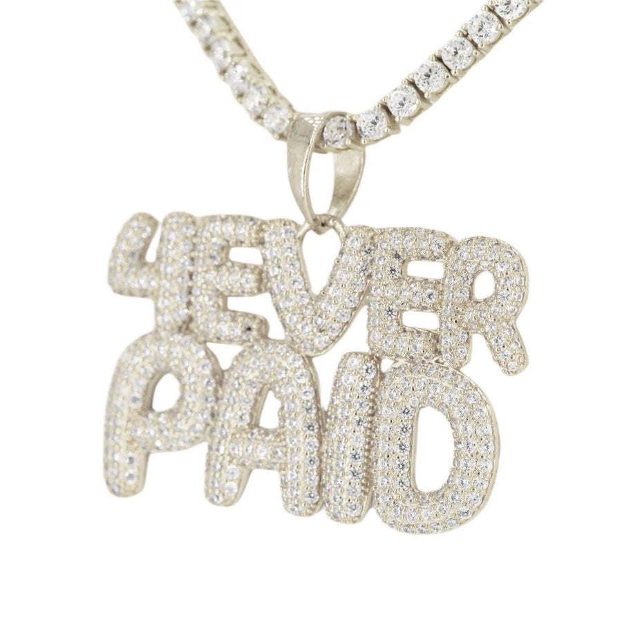 Silver and CZ ‘4EVER PAID’ Chain and Pendant Bundle - Johnny Dang & Co